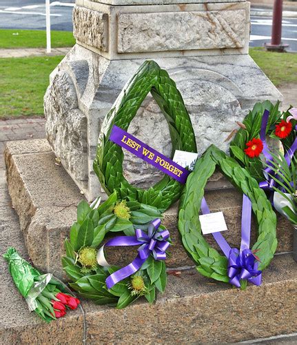 Wreaths on ANZAC Day Memorial | Blackwood UC, Adelaide, Sout… | Flickr