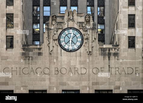 Chicago Board of Trade Building, Chicago, Illinois. The art deco building was built in 1930 and ...