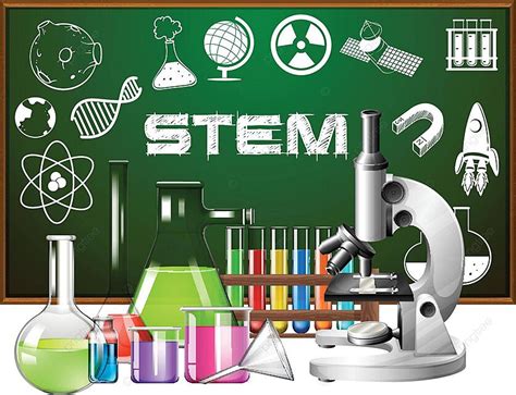 Creative Stem Education Poster Featuring Science Tools Background ...