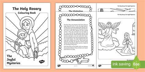 Catholic Joyful Mysteries Colouring Booklet (Teacher-Made)