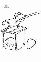 Yogurt coloring page ♥ Online Or Printable For Free sketch template