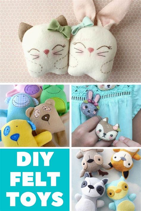 33 Super Cute Felt Toy Patterns Your Kids Will Love to Play With! | Felt toys patterns, Felt ...