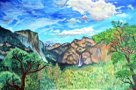 Yosemite National Park Painting by Sarah Tiffany King - Fine Art America