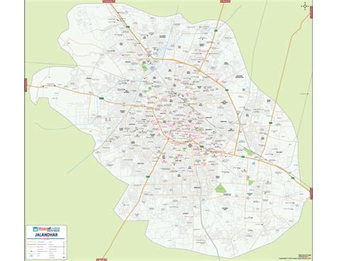 Buy Jalandhar Detailed City Map