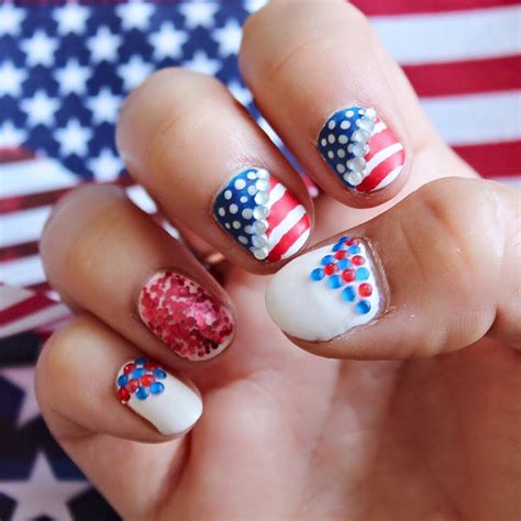 4th of July Series-Patriotic Nail Art - Jersey Girl, Texan Heart