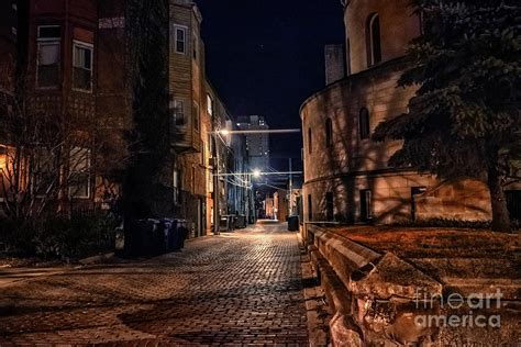 Vintage Chicago Alley at Night Photograph by Bruno Passigatti - Fine ...