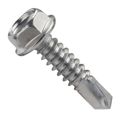 Buy #10 x 1-1/2" (1/4" to 3" Available) Hex Washer Head Self Drilling Sheet Metal Tek Screws ...