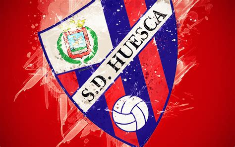 SD Huesca 4k paint art creative Spanish football team logo La Liga The ...