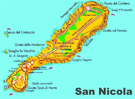 San Nicola island map