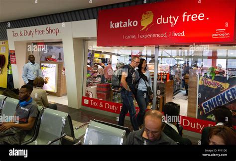 Duty Free shop, departures, Hosea Kutako International Airport, Windhoek, Namibia Africa Stock ...