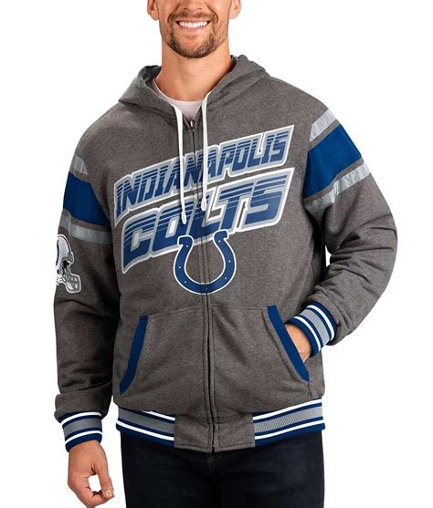 Fleece Full-Zip Extreme Indianapolis Colts Gray Hoodie