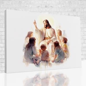 Children of God Painting, Jesus and Children Canvas, Wall Decor Living ...