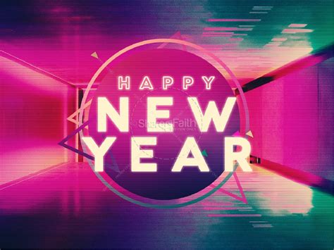 Happy New Year Modern Church PowerPoint | Church New Year Presentations