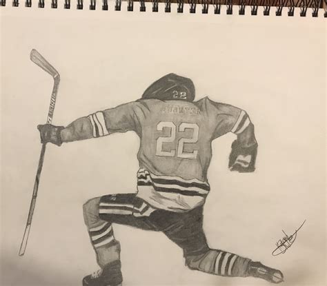 Hockey Player Drawing