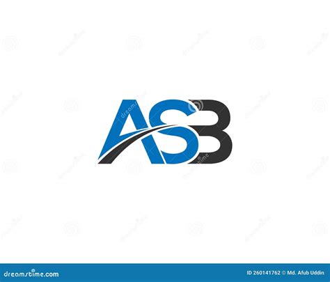 Letter ASB Creative Logo Design Stock Vector - Illustration of template ...