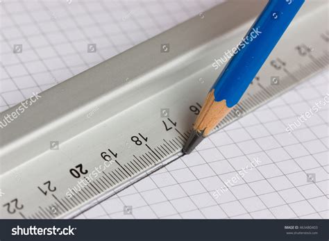 Drawing Straight Line Pencil Ruler Exercise Stock Photo 463480403 ...