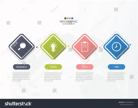 Basic Infographic Template 4 Steps Process Stock Vector (Royalty Free) 1947468046 | Shutterstock