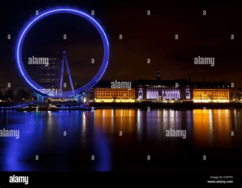 London Eye at night Stock Photo - Alamy