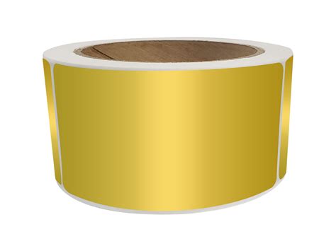 Royal Green 4x2 Labels Metallic Gold Stickers Roll (7.5cm x 2.5cm) Rectangular Adhesive Gift ...