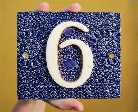 Handmade Ceramic House Number Plate Custom Made Housenumber - Etsy