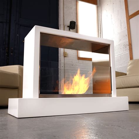 Insight Indoor Fireplace (White) - Real Flame - Touch of Modern