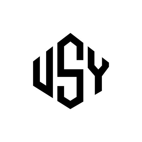 USY letter logo design with polygon shape. USY polygon and cube shape logo design. USY hexagon ...