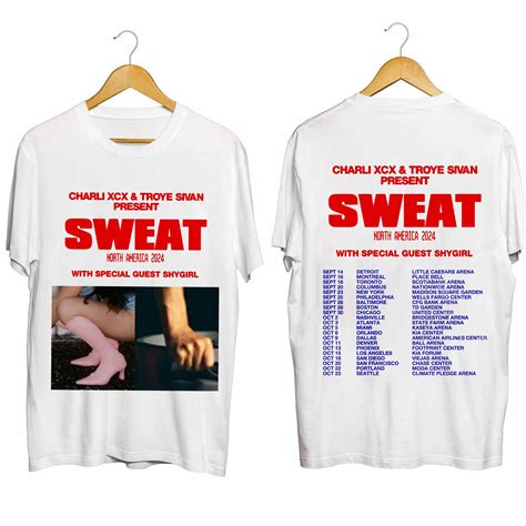 Charli XCX and Troye Sivan - Sweat 2024 Tour Shirt, Charli XCX 2024 ...