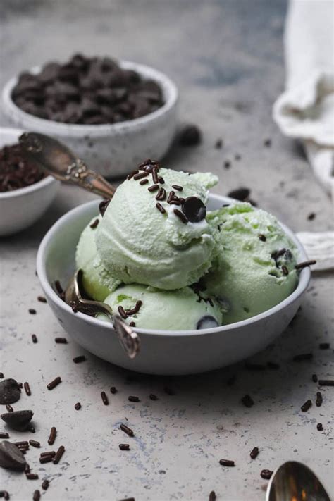 Homemade Mint Chocolate Chip Ice Cream - Brown Eyed Baker