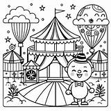 Circus coloring Book For Kids  Premium AI Generated Vector sketch template
