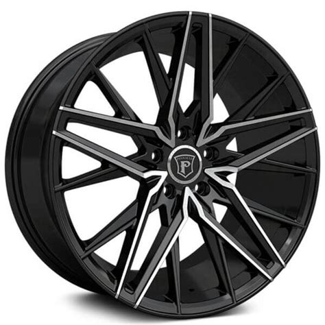 20" Pinnacle Wheels P106 Stellar Gloss Black Machined Rims #PIN034-1