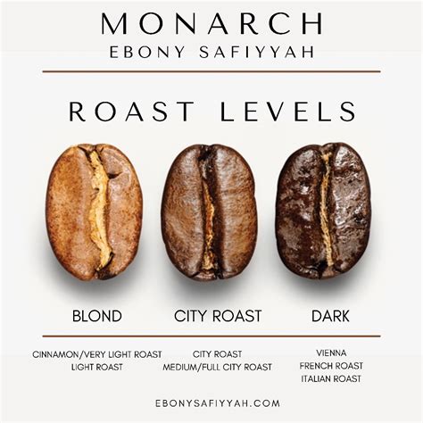 Coffee Roast Levels Explained — MONARCH | EBONY SAFIYYAH