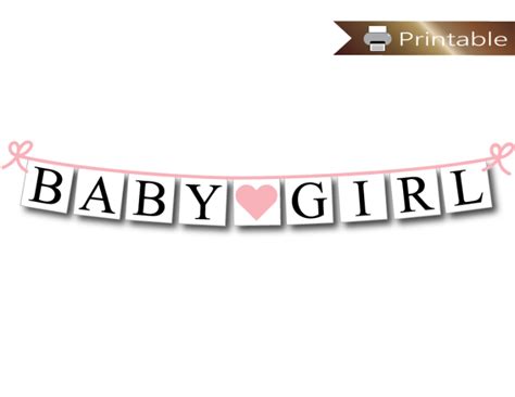 Baby Girl Banner Printable - DIY Baby Shower Decoration – Celebrating ...