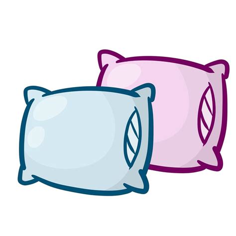 Set of pillows. Large and small object. Cartoon flat illustration ...