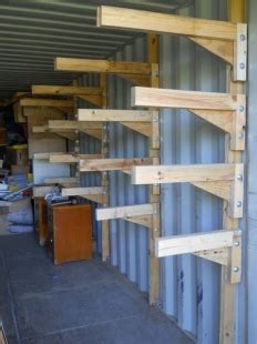 Homemade Cantilevered Shelving for Shipping Containers - HomemadeTools.net