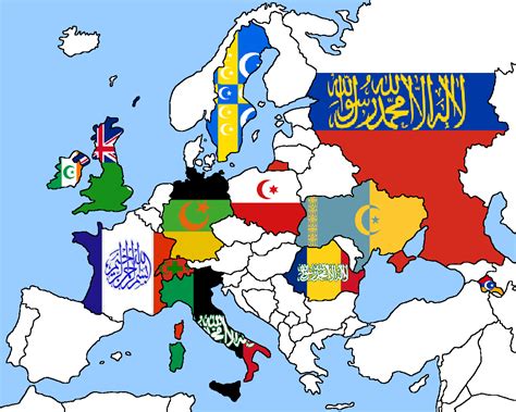 Europe is islam (flag map, WIP) by qwertyuiopasd1234567 on DeviantArt