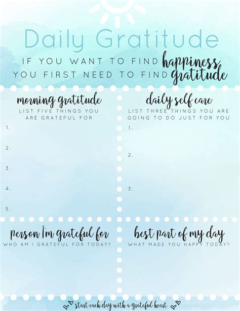 Daily Gratitude Challenge and Free Printable