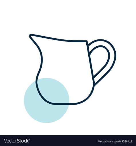 Creamer jug icon dairy product sign Royalty Free Vector