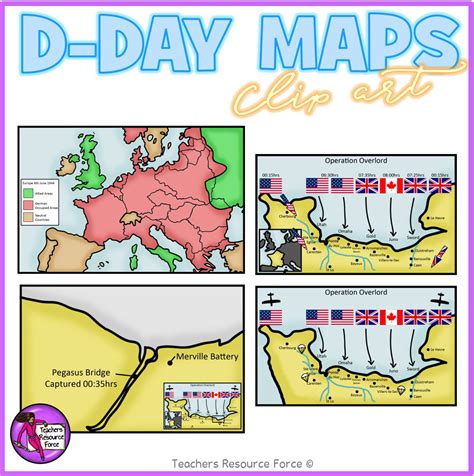 D Day Maps Realistic Clip Art - shop.trf.one