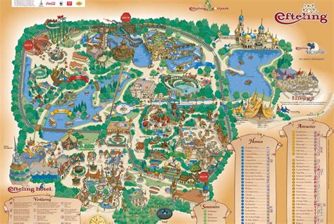 Efteling map en plattegrond