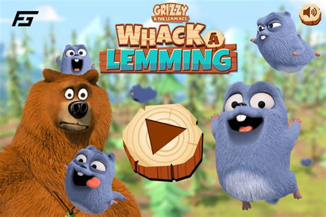 🕹️ Play Grizzy & the Lemmings Whack A Lemming Game: Free Online Clicker Quick Reaction Video ...