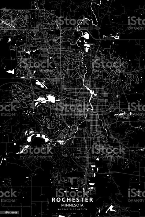 Rochester Minnesota Usa Vector Map Stock Illustration - Download Image Now - Abstract, Aerial ...