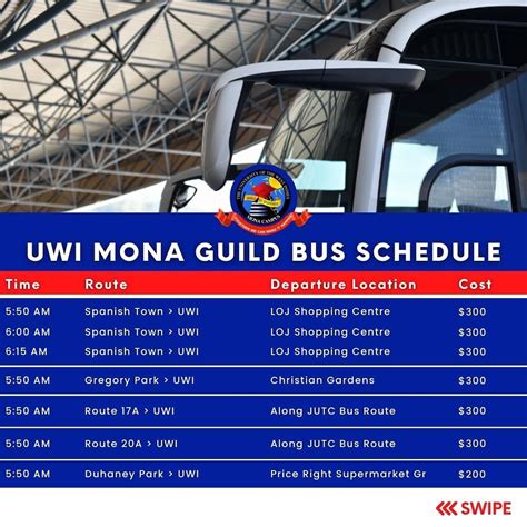 The UWI Mona Guild on Twitter: "📌 Bus Service Now Available"