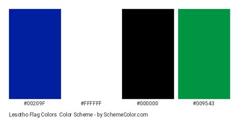 Lesotho Flag Colors » Country Flags » SchemeColor.com