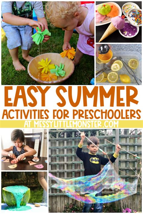 Summer Activities for Preschoolers - Messy Little Monster