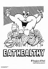 Healthy Eating Coloring Sheet sketch template