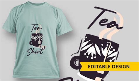 Tea Shirt - T-Shirt Design Template 2968 - Designious