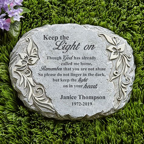 Personalized Keep The Light On Glow Garden Stone - Walmart.com ...