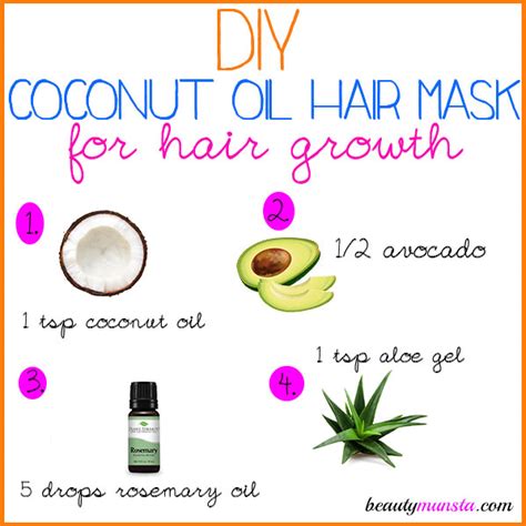 DIY Coconut Oil Hair Mask for Hair Growth & More - beautymunsta - free natural beauty hacks and ...