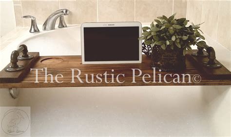 Rustic-Bathtub-Tray-Wood-Bath-Tray-iPad-Tray-Coffee-Table-Tray-Industr ...