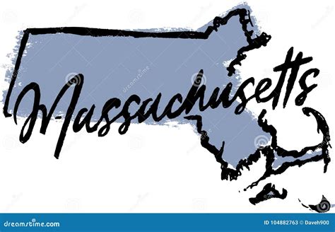 Massachusetts State Political Map Cartoon Vector | CartoonDealer.com #177733607